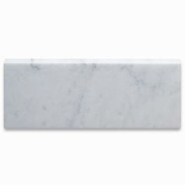 Carrara White 5x12 Baseboard Trim Molding Honed