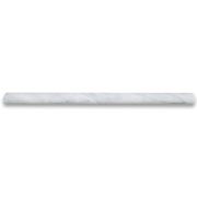 Carrara White 3/4x12 Pencil Liner Trim Molding Honed