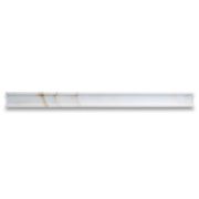 Calacatta Gold Marble 1x12 Groove Square Edge Box Liner Pencil Trim Molding Honed