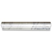 Statuary White Marble 2x12 Chair Rail Bullnose Trim Molding Polished