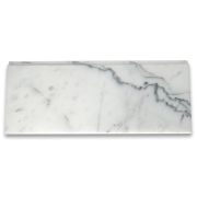 Statuary White Marble 5x12 Baseboard Trim Molding Polished