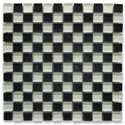 White and Black Glass 7/8 Square Mosaic Tile