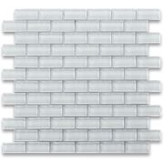 Super White Glass 1x2 Brick Mosaic Tile