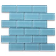 Country Blue 2x4 Subway Glass Mosaic Tile