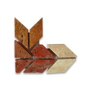 Arrow Gold 2.1x2.3 Marble Mosaic Border Corner Tile Polished