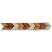 Arrow Gold 1.2x8.3 Marble Mosaic Border Listello Tile Polished