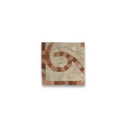 Vine Rojo 4x4 Marble Mosaic Border Corner Tile Polished