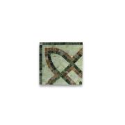 Romanze Green Jade 5.9x5.9 Marble Mosaic Border Corner Tile Polished