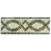 Romanze Green Jade 5.9x17.7 Marble Mosaic Border Listello Tile Polished