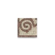 Garden Rojo 4x4 Marble Mosaic Border Corner Tile Tumbled