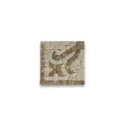 Palm Emperador 4x4 Marble Mosaic Border Corner Tile Tumbled