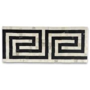 Greek Key White 4.3x10.2 Marble Mosaic Border Listello Tile Polished