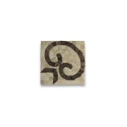Vine Crema 4x4 Marble Mosaic Border Corner Tile Polished