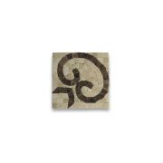 Vine Crema 4x4 Marble Mosaic Border Corner Tile Polished