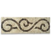 Vine Crema 4x12 Marble Mosaic Border Listello Tile Polished