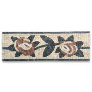 Gardenia Rojo 5.9x17.7 Marble Mosaic Border Listello Tile Tumbled