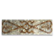 Everlasting Onyx White 4.7x15.7 Marble Mosaic Border Listello Tile  Polished