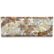 Clover Onyx 4.7x12 Marble Mosaic Border Listello Tile Polished