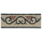 Infinity Botticino 4.7x13.4 Marble Mosaic Border Listello Tile Tumbled