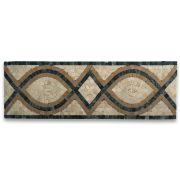 Romanze Gold 5.9x17.7 Marble Mosaic Border Listello Tile Polished