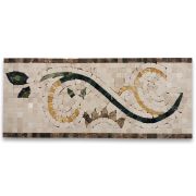 Emerald Gold 6.3x15 Marble Mosaic Border Listello Tile Polished