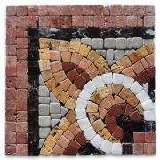 Moonstone Champagne 5.3x5.3 Marble Mosaic Border Corner Tile Tumbled