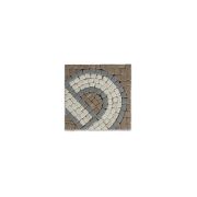 Wave 4x4 Marble Mosaic Border Corner Tile Tumbled