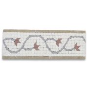 Edera 4x11 Marble Mosaic Border Listello Tile Tumbled