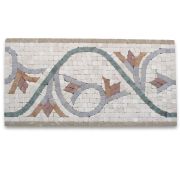 Carina 7.5x13.5 Marble Mosaic Border Listello Tile Tumbled