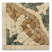 Leaf Verde 4x4 Marble Mosaic Border Corner Tumbled