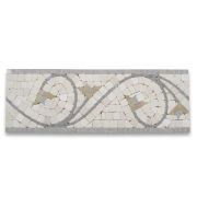 Agean Sienna 5x14-1/2 Marble Mosaic Border Tumbled