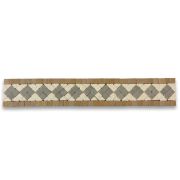 Greece 2x12 Marble Mosaic Border Listello Tile Tumbled