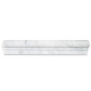 Carrara White 2x12 Chair Rail Bullnose Trim Molding Polished