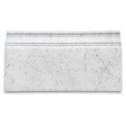 Carrara White Marble 6x12 Skirting Baseboard Trim Molding Honed