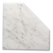 Carrara White Marble 8x8 Diamond Shower Corner Shelf Soap Dish Caddy Bullnose full finished Honed