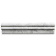 Carrara White 2-1/2x12 Chair Rail Trim Molding Polished