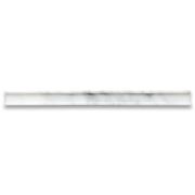 Carrara White Marble 1x12 Groove Square Edge Box Liner Pencil Trim Molding Honed
