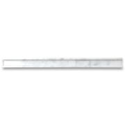 Carrara White Marble 1x12 Groove Square Edge Box Liner Pencil Trim Molding Polished