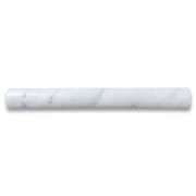 Carrara White Marble 1x12 Quarter Round Covering Edge Pencil Liner Trim Molding Polished