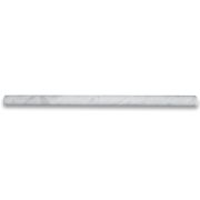 Carrara White 5/8x12 Pencil Liner Trim Molding Honed