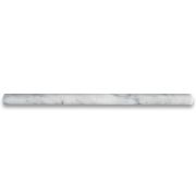 Carrara White 3/4x12 Pencil Liner Trim Molding Polished