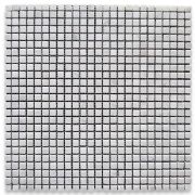 Carrara White 3/8x3/8 Square Mosaic Tile Honed