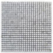 Carrara White 3/8x3/8 Square Mosaic Tile Polished