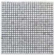 Carrara White 3/8x3/8 Square Mosaic Tile Polished