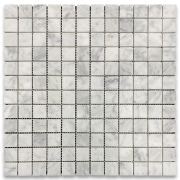 Carrara White 1x1 Square Mosaic Tile Honed
