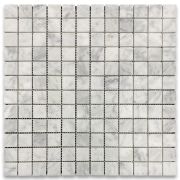 Carrara White Marble 1x1 Square Mosaic Tile Honed