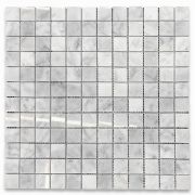 Carrara White 1x1 Square Mosaic Tile Polished