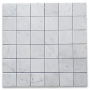 Carrara White 2x2 Square Mosaic Tile Honed