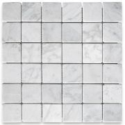 Carrara White 2x2 Square Mosaic Tile Tumbled