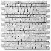 Carrara White 3/4x3/4 Hand Clipped Random Broken Mosaic Tile Honed